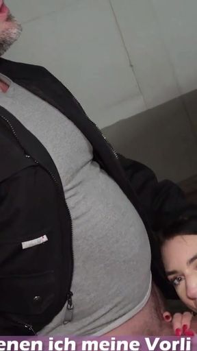 German skinny amateur teen fuck in public garage   Clip 2