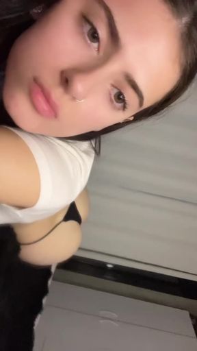 Amateur teen strips down for OnlyFans fans