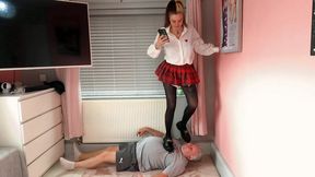 Jennifer Stepping On Her Slave