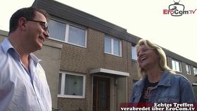 German housewife approached on the street for sex