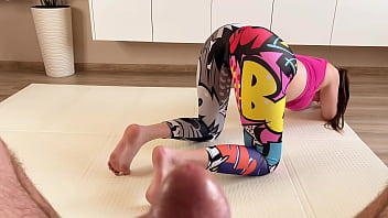 TABOO Fucked StepSister During Yoga Class - Cum in Panties - Russian with Talk