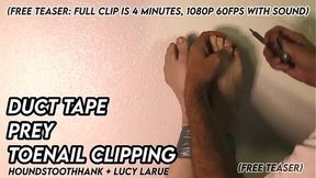 Strapped Down Toe Nail Trimming