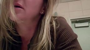 Stepmommy's Quckie with Stepson in Gas Station Toilet