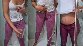 pissing for a fan - he requested a custom video - i love to pee clothed!