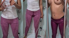 pissing for a fan - he requested a custom video - i love to pee clothed!