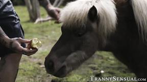 ”Mesmerizing transgender plowed & facialized by husbands co-worker”