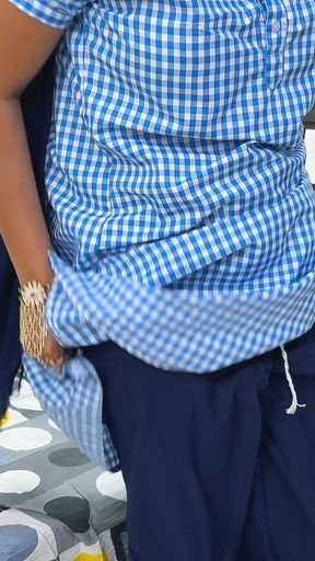 Komal Went to the Teacher to Plead with Her for the 12th Exam, and Agreed to Take Her Entire Pussy Under Her Pussy