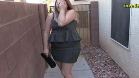 lily calloway locked out wetting her panties