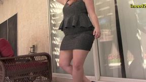 lily calloway locked out wetting her panties