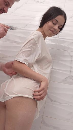 My Husband Came, but I Didn't, so Fuck Me While He's in the Shower