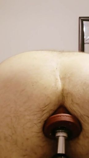 Grunting Orgasms On Fucking Machine   Clip 1