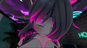 Robot girl rides on futanari cock.