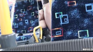 BLONDE 19 YEAR OLD CAUGHT ON FILM FUCKING ON PUBLIC BUS