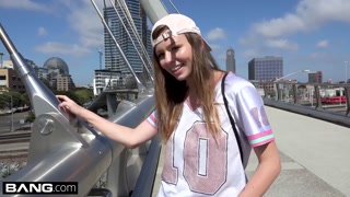 Tomboy teen Alex Blake POV fuck in a car