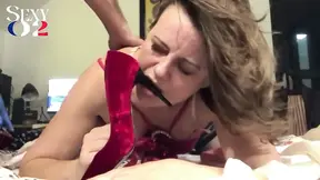 French amateur gets fucked in satin lingerie