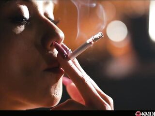 Veronica Leal Smokin' Fetish - Hot Slender Sweetheart Smokes Cigarette and Strokes Penis