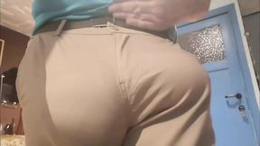 Pervert at Home Showing His Huge Bulge