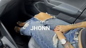 footjob in the car