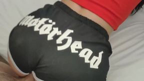 Curvy Teen in Shorts Rides a Cock and Swallows the Load