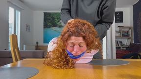 Unexpected Intruder: Lola Bound, Gagged & Struggling