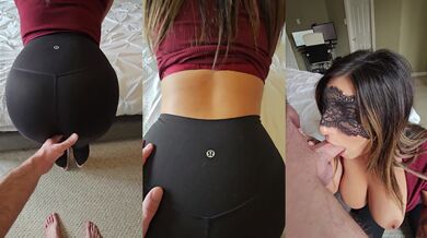 Slut MILF Teacher in leggings sucks and fucks her neighbor