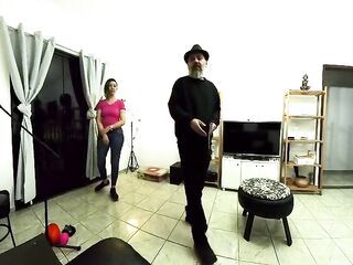 Cuckold watches the debt collector screw his wife. Cuckold POV.