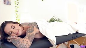 ”Sore Rocky Emerson accepts her Stepson's massage”