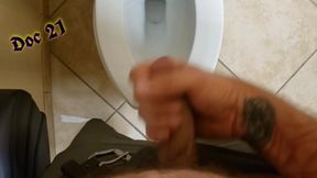 Jerking off in Lawyers Bathroom