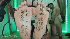 BJ with bondage toes