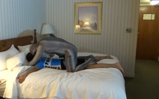 zentai croc overpowers masked barefoot cyclist