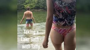 Taking a Lake Bath - with Taffy