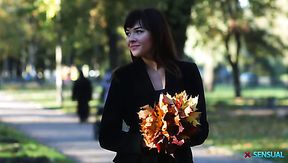 Romantic cutie Katty Blessed enjoys some good autumn analfuck