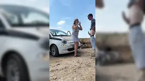 Public road smash catches Giuliana off-guard
