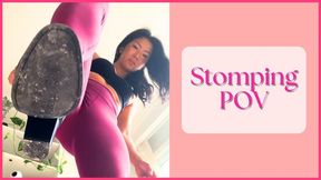 Stomping POV with dirty boots