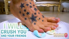 I'll crush you and your little friends! ( Giantess & Crushing with Miss Maria J ) - FULL HD MP4