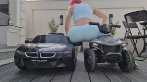 BMW & ATV Ride Challenge – Tight Leggings Endurance Test (Bouncing Ride Performance)