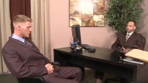 TheGayOffice.com: Ramming hard plus hairy european brunette