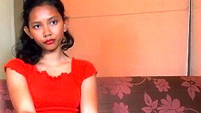 Nasty Ebony Babe With Caster Leg Talking To Her Man