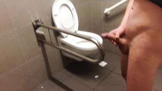 Homo Dude Doing Sloppy Things In Public Wc!