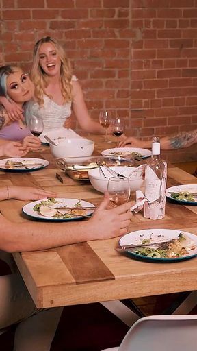 Dine Featuring Charlie Forde, Nova Hawthorne, Woody Alyx, Violet Devine, Leo Vargrsson, Trixie Monroe