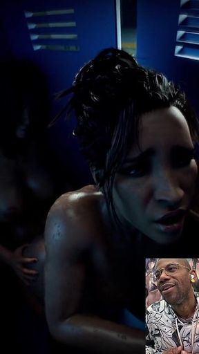 Panam Getting Ass Fucked by Transgender V in a Public Locker Room