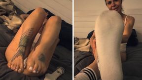 Luna - Watch My Feet And Enjoy - White Socks, Nude Feet, Toes And Soles, POV - 1080p HD