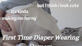 First Time Diaper Orgasm: ABDL -- Frisky Freckled Fox