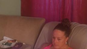 Hottie in Lingerie Plays Video Games