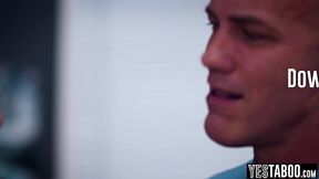 Latina teen gives big cock blowjob before getting fucked doggystyle