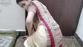 Aunty gave to the lover and called him to the room and kissed him.