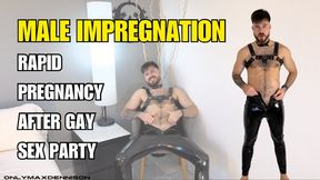 Male impregnation rapid pregnancy after gay sex party