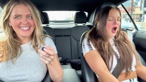 Venessas Butt & Wisconsin Tiff Use Remote Controlled Vibrator In Public Drive Thru