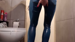 Compilation of Wetting my Jeans and pouring out from my High Heels and Pants