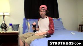 Str8Thugs.com - Handsome straighty Sean Johansen's fleshlight play and cum blasting s